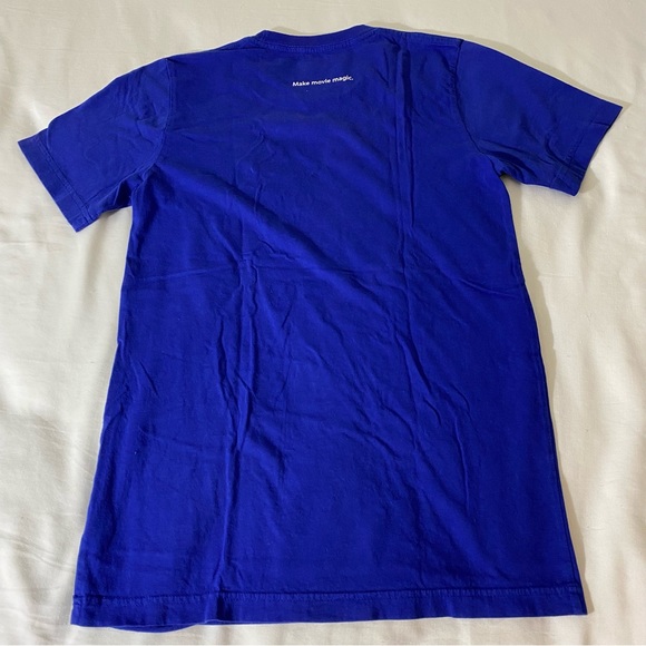 Apple Camp Blue Tee Shirt Short Sleeve Size Small Make Movie Magic Director Cut - Picture 6 of 7